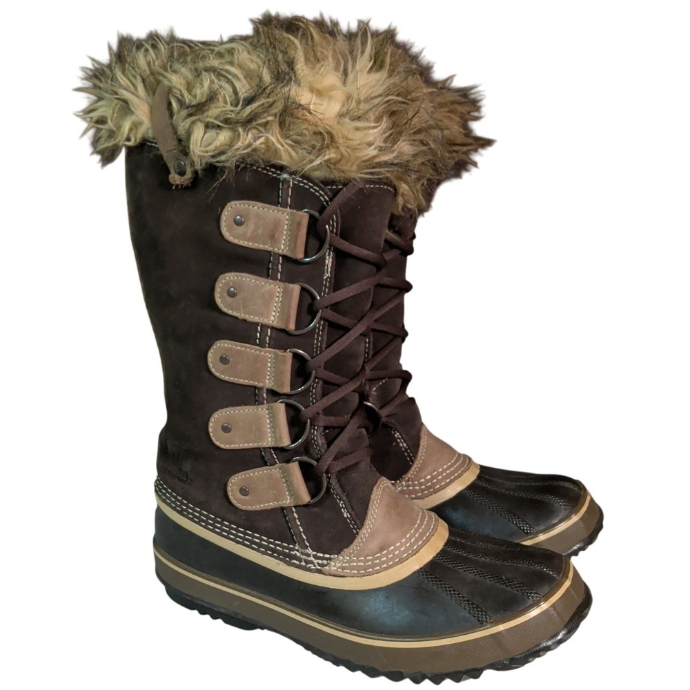 SOREL Joan of Arctic Boots Womens Size 10 Waterproof Insulated Winter Fur Gorp